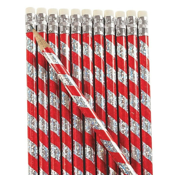 Prism Candy Cane Pencils- 2 Dz - Stationery - 24 Pieces