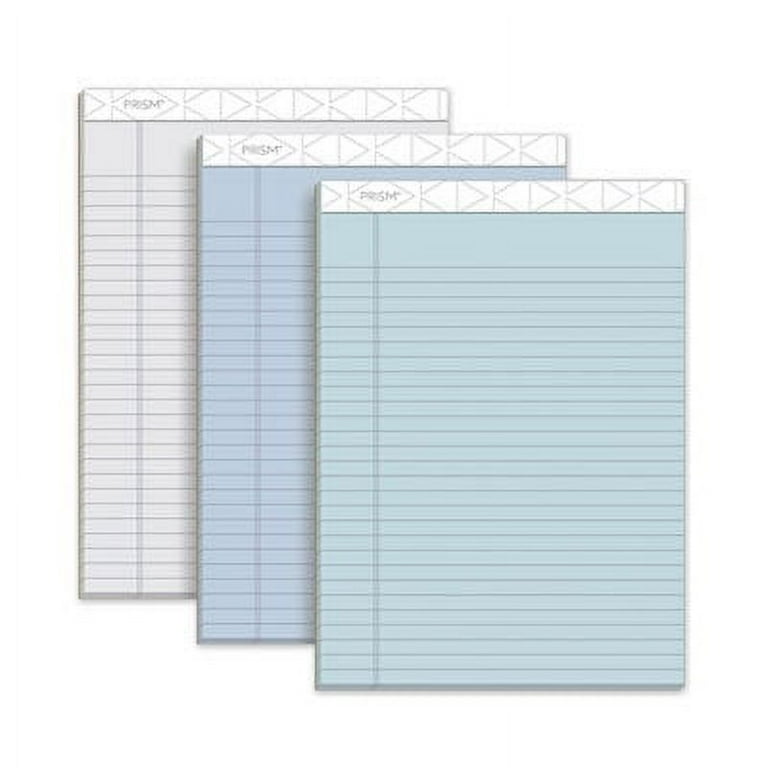 Prism + Colored Writing Pads, Wide/Legal Rule, 50 Assorted Pastel-Color 8.5 x 11.75 Sheets, 6/Pack Prism + Colored Writing Pads, Wide/Legal Rule, 50 Assorted Pastel-Color 8.5 x 11.75 Sheets, 6/Pack