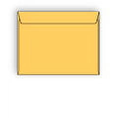 Prism® Goldenrod Colored Booklet Envelopes, 6" x 9", Pastel Colored Sulphite (FSC® Certified), Acid Free, 24-lb, Vellum Finish, Two Side Seams Under, No Window - Box of 500 Booklet Envelopes