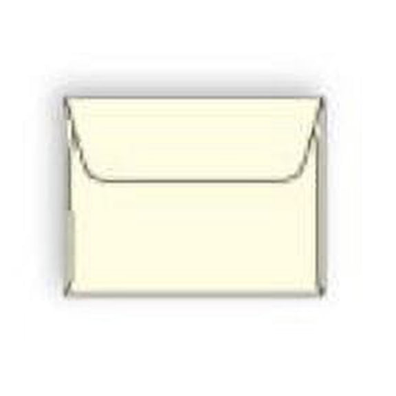 Prism Machine Insertable Creme Colored A-8 Announcement Envelopes, 5-1/2" x 8-1/8", Pastel Sulphite, 24 lb 24 lb (FSC Certified), Vellum, Side Seams, Rounded Flap - Box of 500 Envelopes