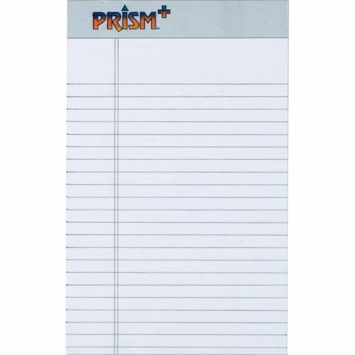 Prism Plus Legal Pad  5 X 8 Inches Perforated Gray Narrow Rule 50 Sheets Per Writing 12 Pack (63060)