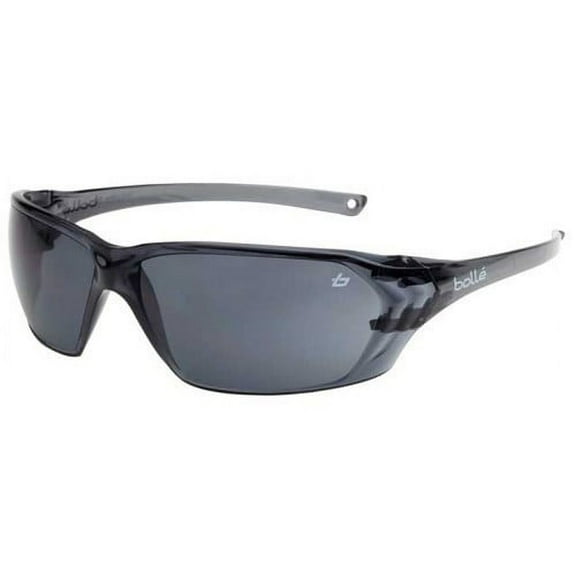 Bolle Safety 40058 Smoke Lens Prism Anti-Scratch/Anti-Fog Safety Glasses, Black