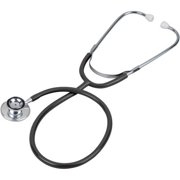 Prism Series Aluminum Dual Head Stethoscope, Black, Boxed