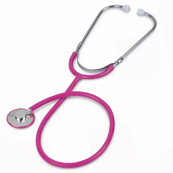 Prism Series Aluminum Single Head Nurse Stethoscope, Magenta, Boxed