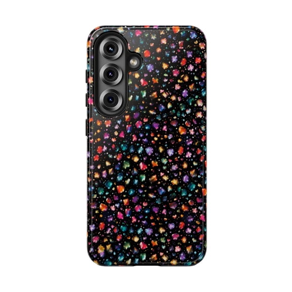 Prism Spectrum Storm Tough Phone Case, Colorful Abstract Dual Layer Protective Cover Compatible with Samsung Galaxy S24 Plus