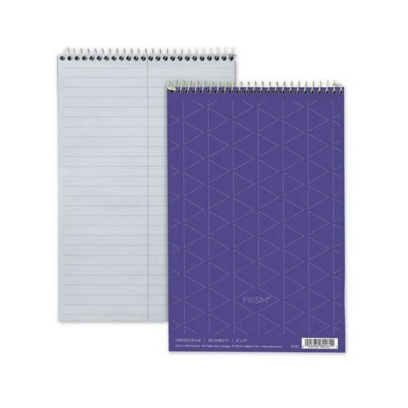 Prism Steno Pads, Gregg Rule, Orchid Cover, 80 Orchid 6 X 9 Sheets, 4/pack | Bundle of 2 Packs