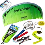 Prism Synapse 140 Foil Kite Bundle with 40ft Ribbon Kite Tail Accessory plus WBK Decals & Key Fob