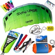 Prism Synapse 140 Foil Kite Bundle with Rainbow 20ft Tube Tail Accessory plus WBK Decals & Key Fob