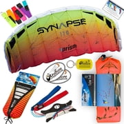 Prism Synapse 170 Foil Kite Bundle with Rainbow 75ft Tube Tail Accessory plus WBK Decals & Key Fob