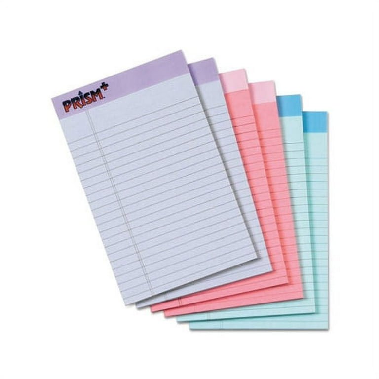Notepads, Narrow Rule, 50 Assorted Pastel-Color 5 x 8 Sheets, 6/Pack Notepads, Narrow Rule, 50 Assorted Pastel-Color 5 x 8 Sheets, 6/Pack