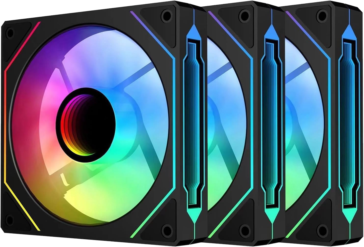 Prism4 Pro X3 120mm ARGB Case Fans,Infinity Mirror RGB Light Effect 5V ...