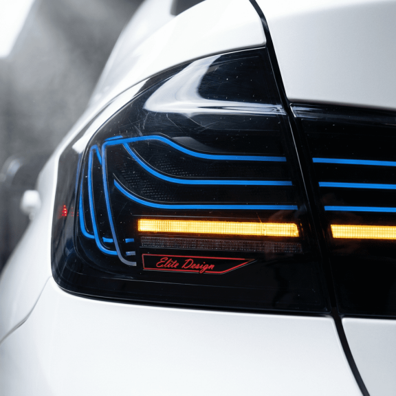 PrismBeam CSL Style LED Tail Lights Smoke with RGB For 2013-2019 BMW F30/F31/F35 Set