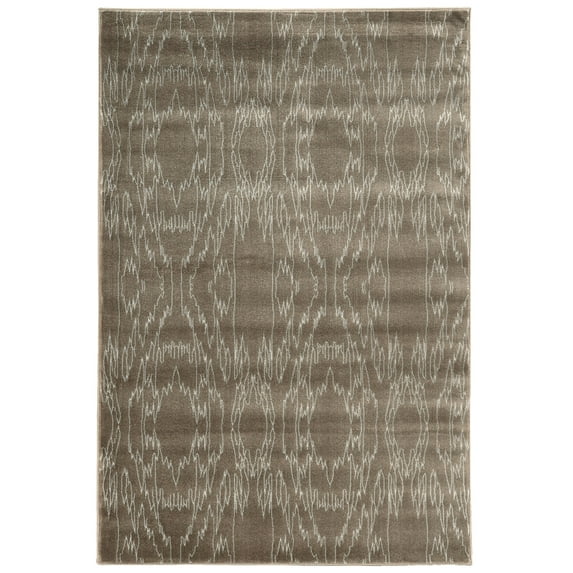 Prisma Electric Brown Area Rug 8x10 with Faux Silk Design Modern Solid Color