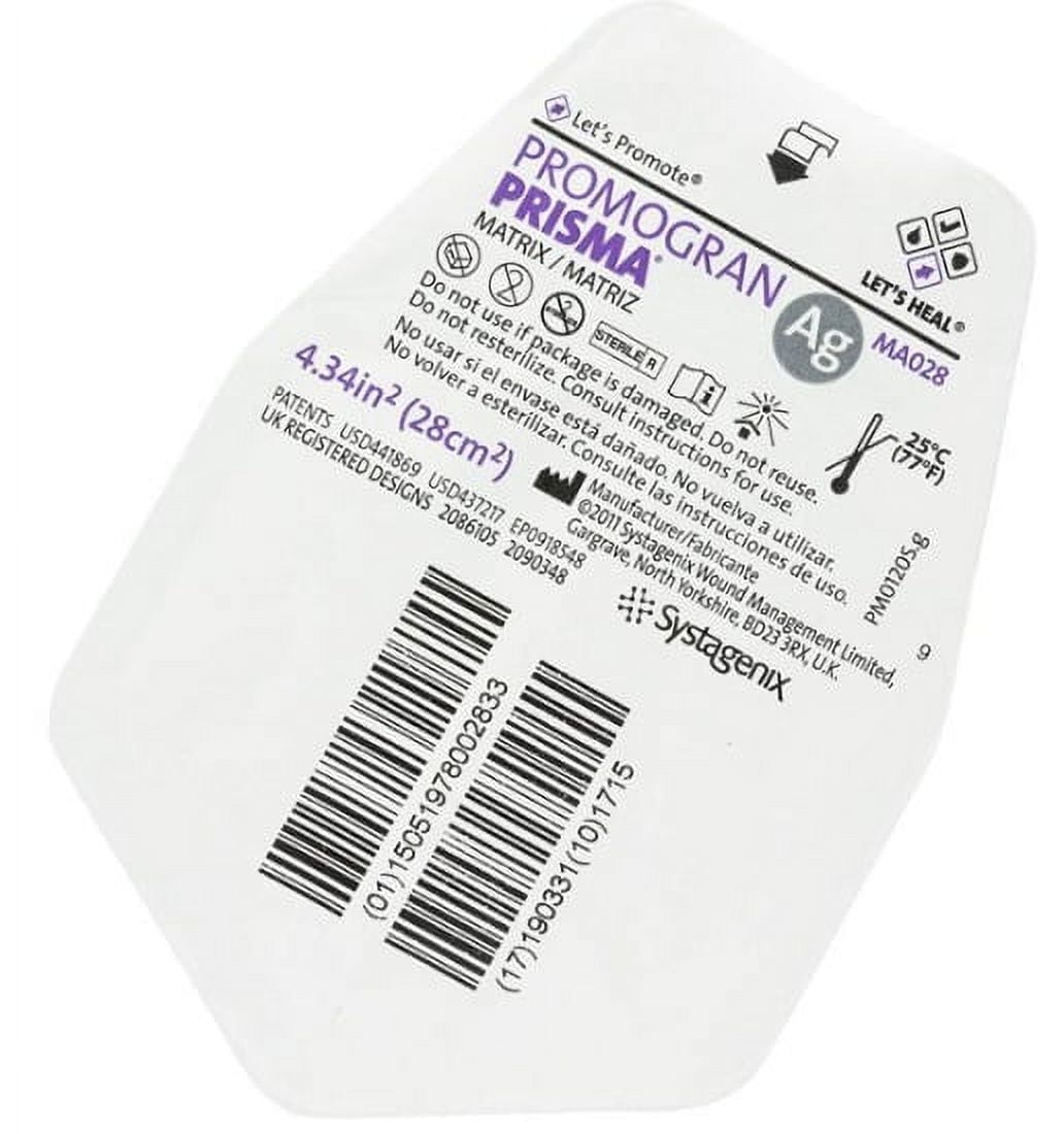 Prisma Matrix Wound Dressing - 4.34 sq. in. - Box of one unit by JNJ, SYSTAGENIX WOUND MNGMNT By Promogran,USA