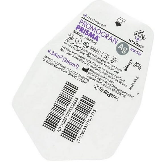 Prisma Matrix Wound Dressing - 4.34 sq. in. - Box of one unit by JNJ, SYSTAGENIX WOUND MNGMNT By Promogran,USA