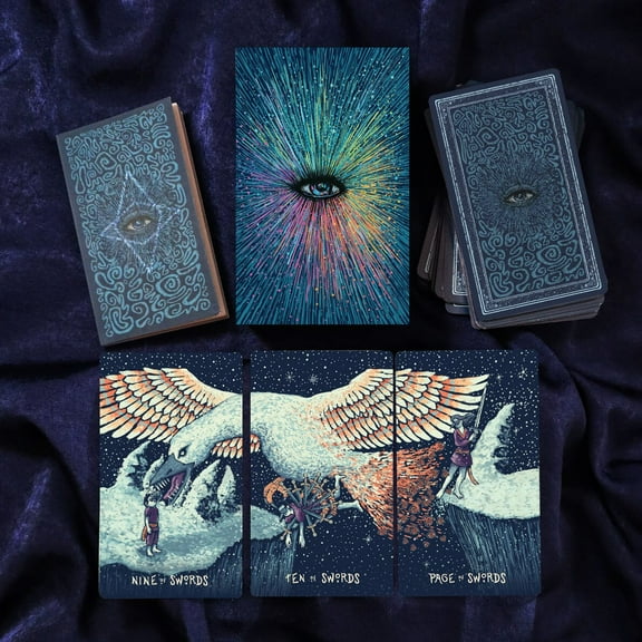 Prisma Visions Tarot Cards Deck With 79th Mystery Card, Detailed Guidebook and Panoramic Imagery by James R. Eads