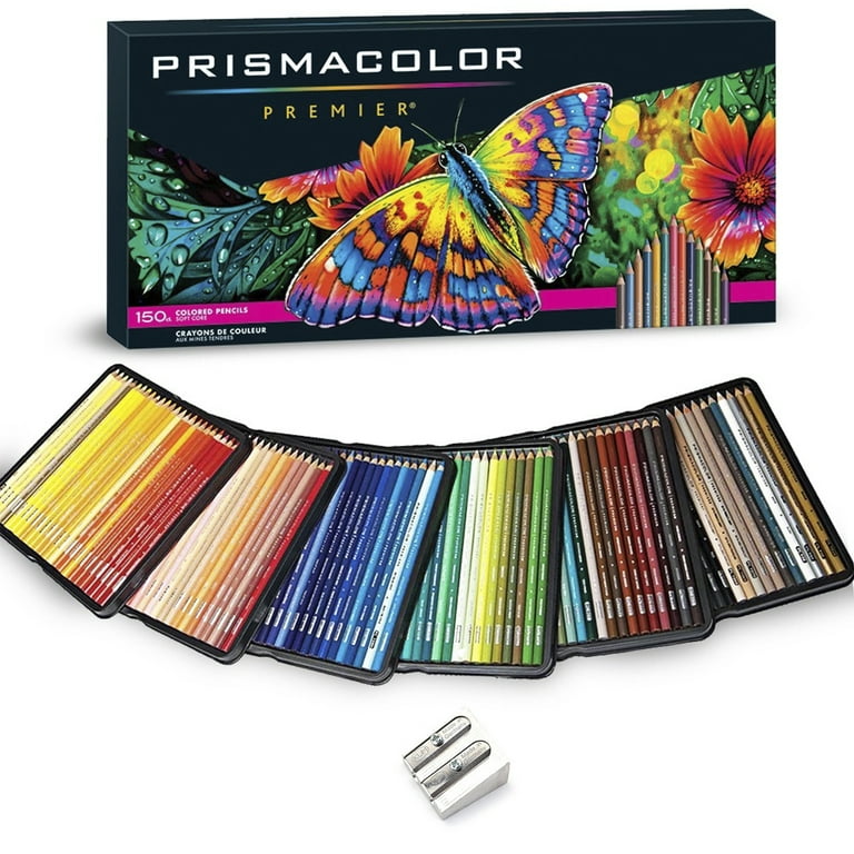 PrismaColor Colored Pencils for Adult Coloring, 151 Piece Art Kit, Artist  Premier Wooden Soft Core Leads, Includes Sharpener [151 pc. Set] 