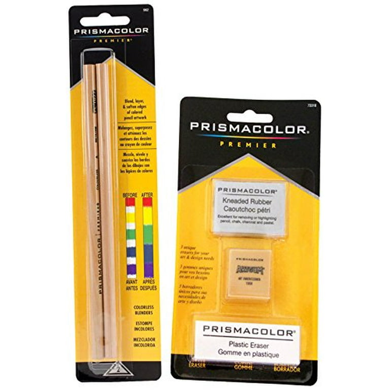 Prismacolor Premier Kneaded, Artgum and Plastic Erasers, 3 Pack