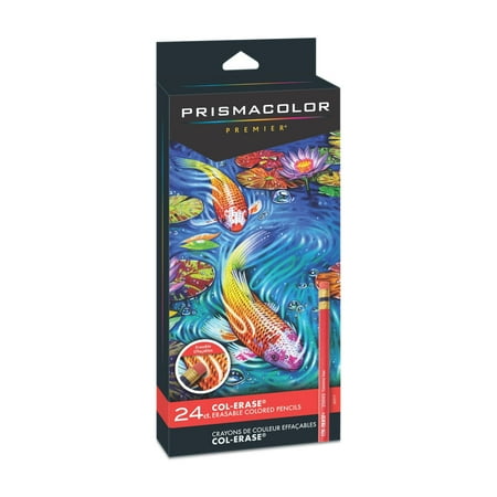 Prismacolor Col-Erase Erasable Colored Pencils, Assorted, 24 Count