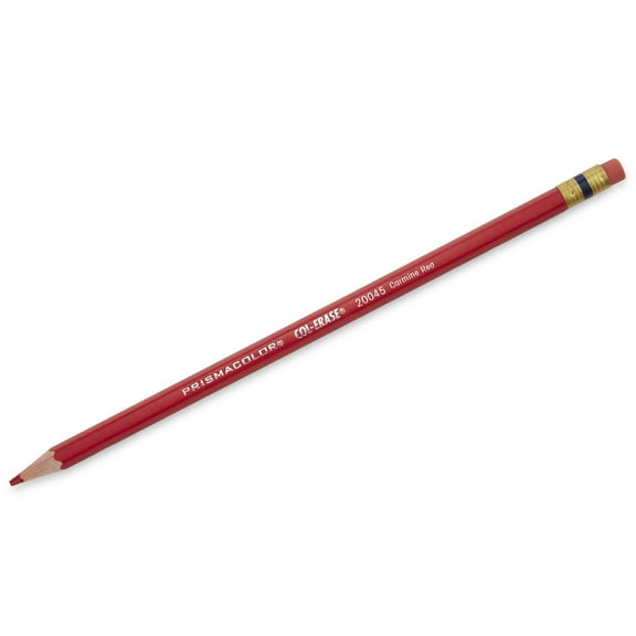 Prismacolor Col-Erase Erasable Colored Pencils, Carmine Red, Box of 12