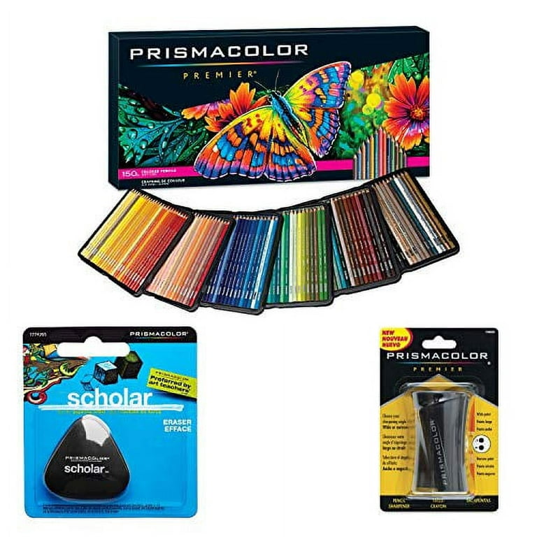 Prismacolor Colored Pencils Box of 150 Assorted Colors, Triangular Scholar  Penci
