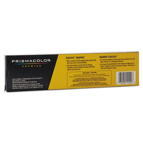 EBONY Sketching Pencil, 4 mm, 2B, Jet Black Lead, Black Matte Barrel, Dozen EBONY Sketching Pencil, 4 mm, 2B, Jet Black Lead, Black Matte Barrel, Dozen