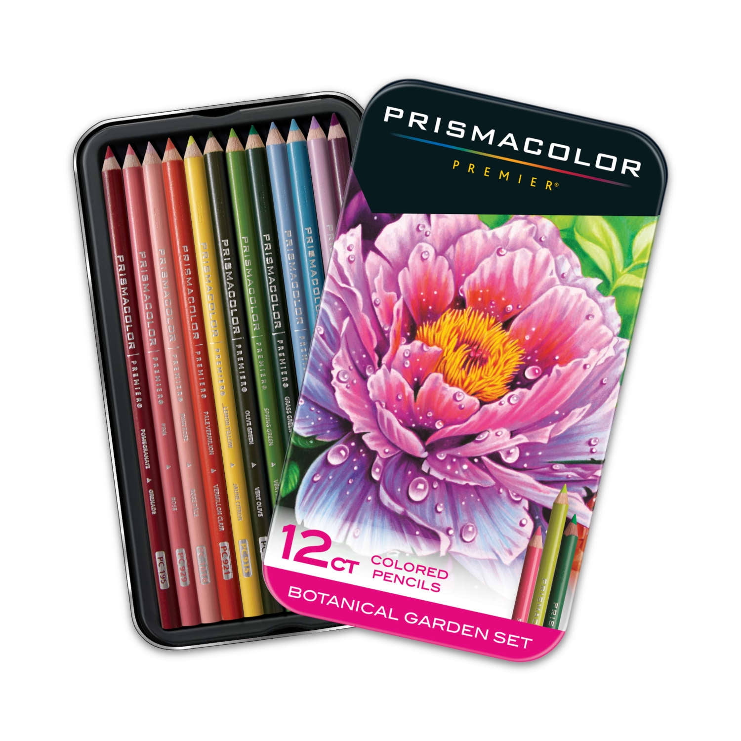 Prismacolor Premier Colored Pencils, Soft Core, Botanical Garden Set, 12 Count