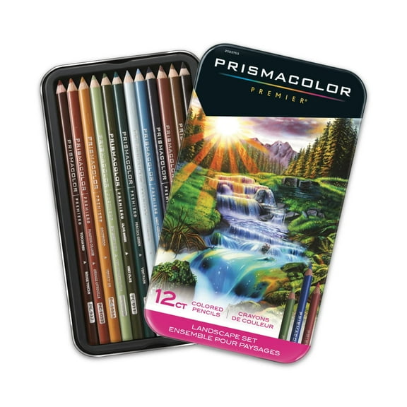 Prismacolor Premier Colored Pencils, Soft Core, Landscape Set, 12 Count