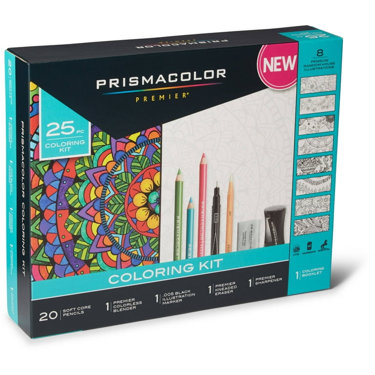 Prismacolor Premier Coloring Book Kit, 25 Piece Set