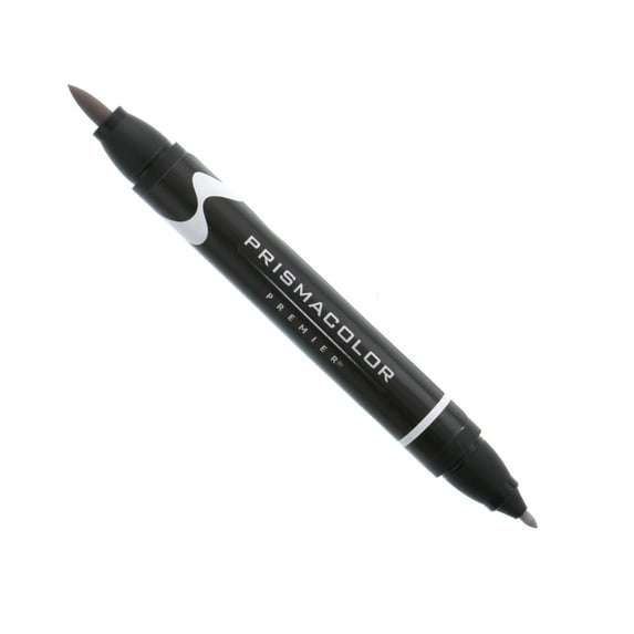 Prismacolor Premier Double-Ended Art Marker, Brush/Fine, French Gray 10%