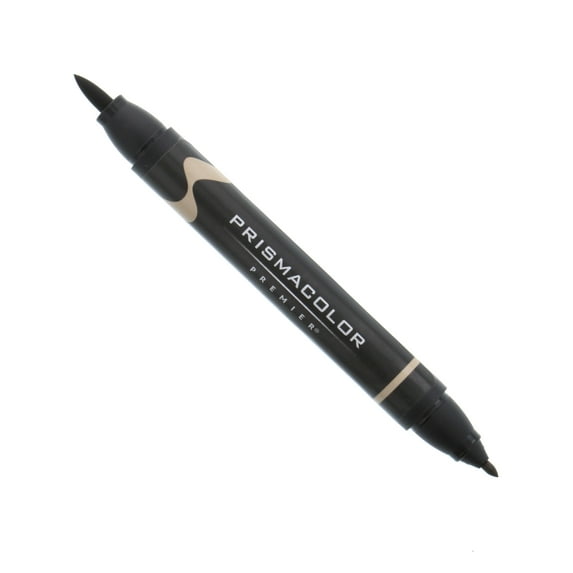 Prismacolor Premier Double-Ended Art Marker, Brush/Fine, Mocha Dark
