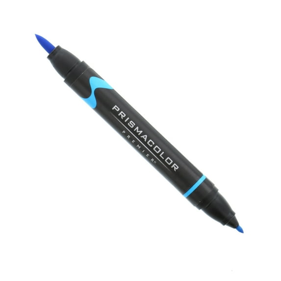 Prismacolor Premier Double-Ended Art Marker, Brush-Fine, Neon Blue