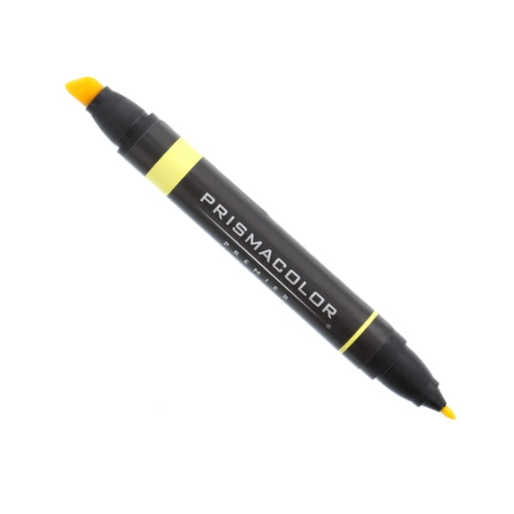 Prismacolor Premier Double-Ended Art Marker, Chisel-Fine, Canary Yellow Light