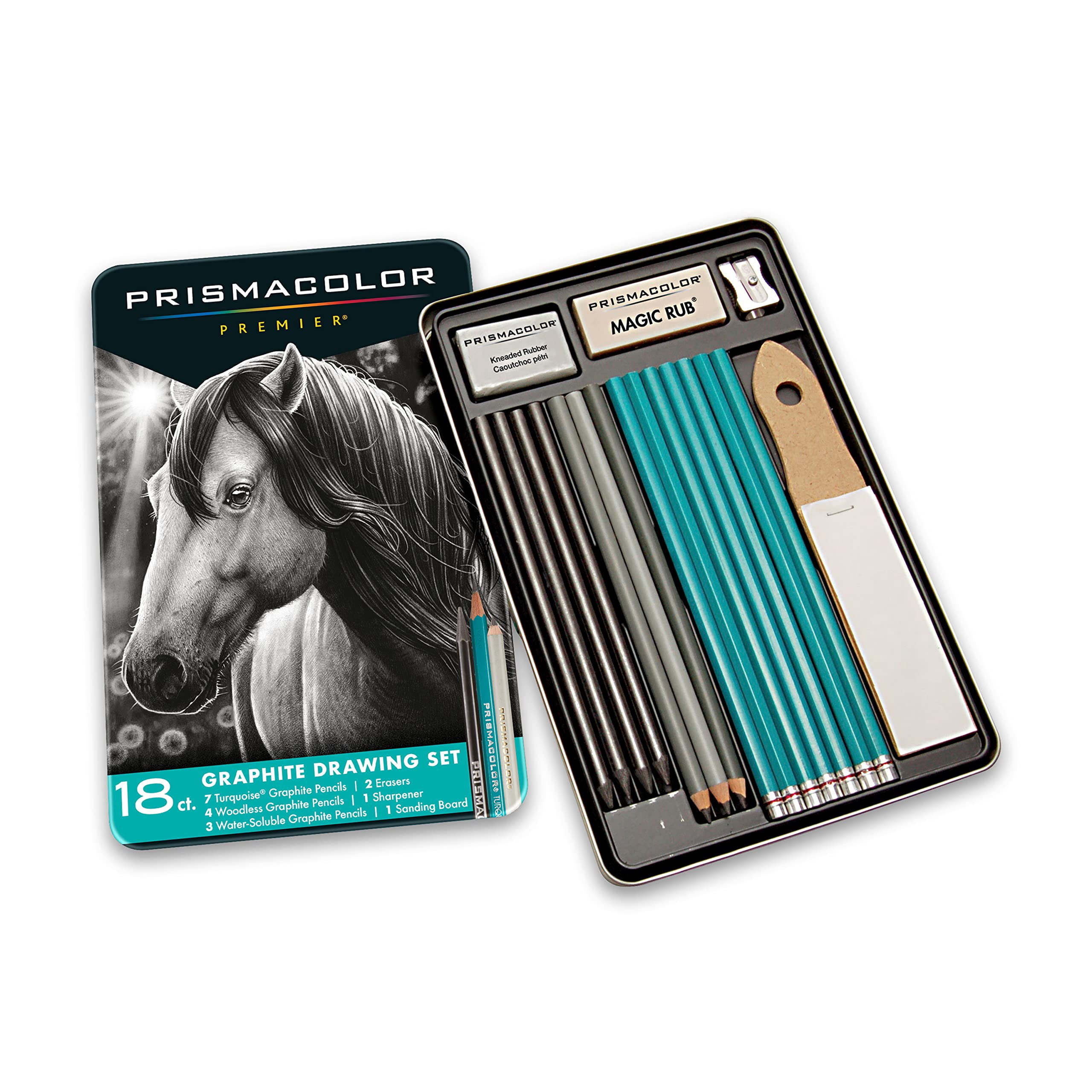 Prismacolor Premier Graphite Drawing Pencils with Erasers & Sharpeners ...