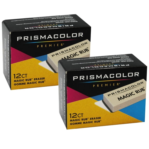 Prismacolor Premier Magic Rub Eraser, 12 Per Pack, 2 Packs
