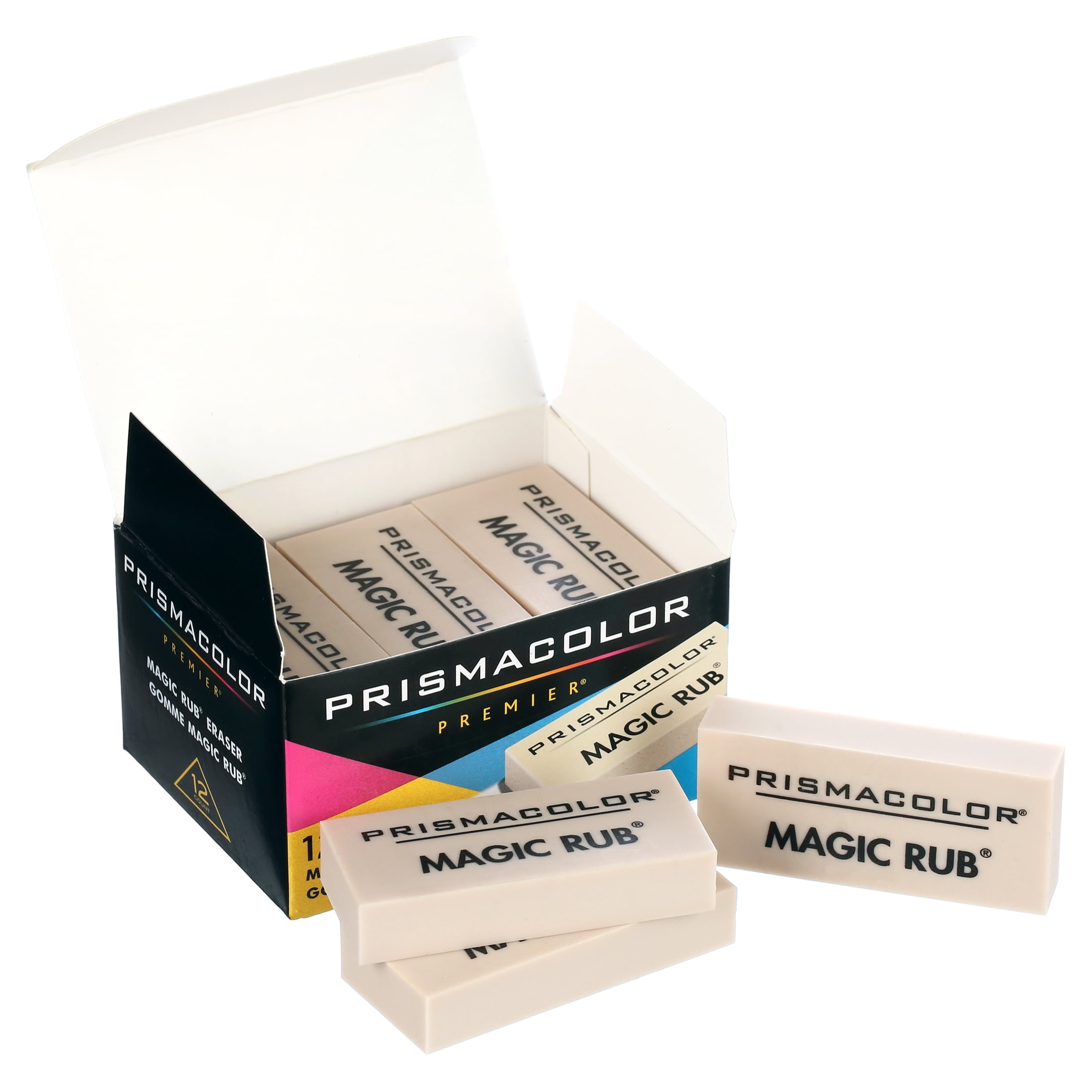 Prismacolor Premier Magic Rub Vinyl Erasers, Stick Erasers, 12 Count