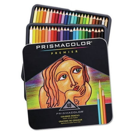 Prismacolor Premier Soft Core Colored Pencils, Assorted Colors, Set of 48