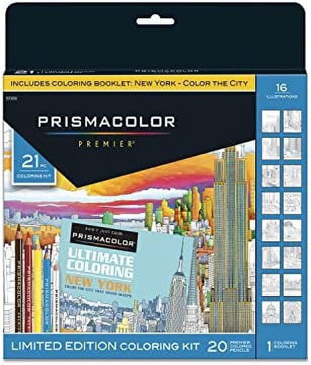Prismacolor Premier Soft Core Pencils Adult Coloring Book Kit, New York ...