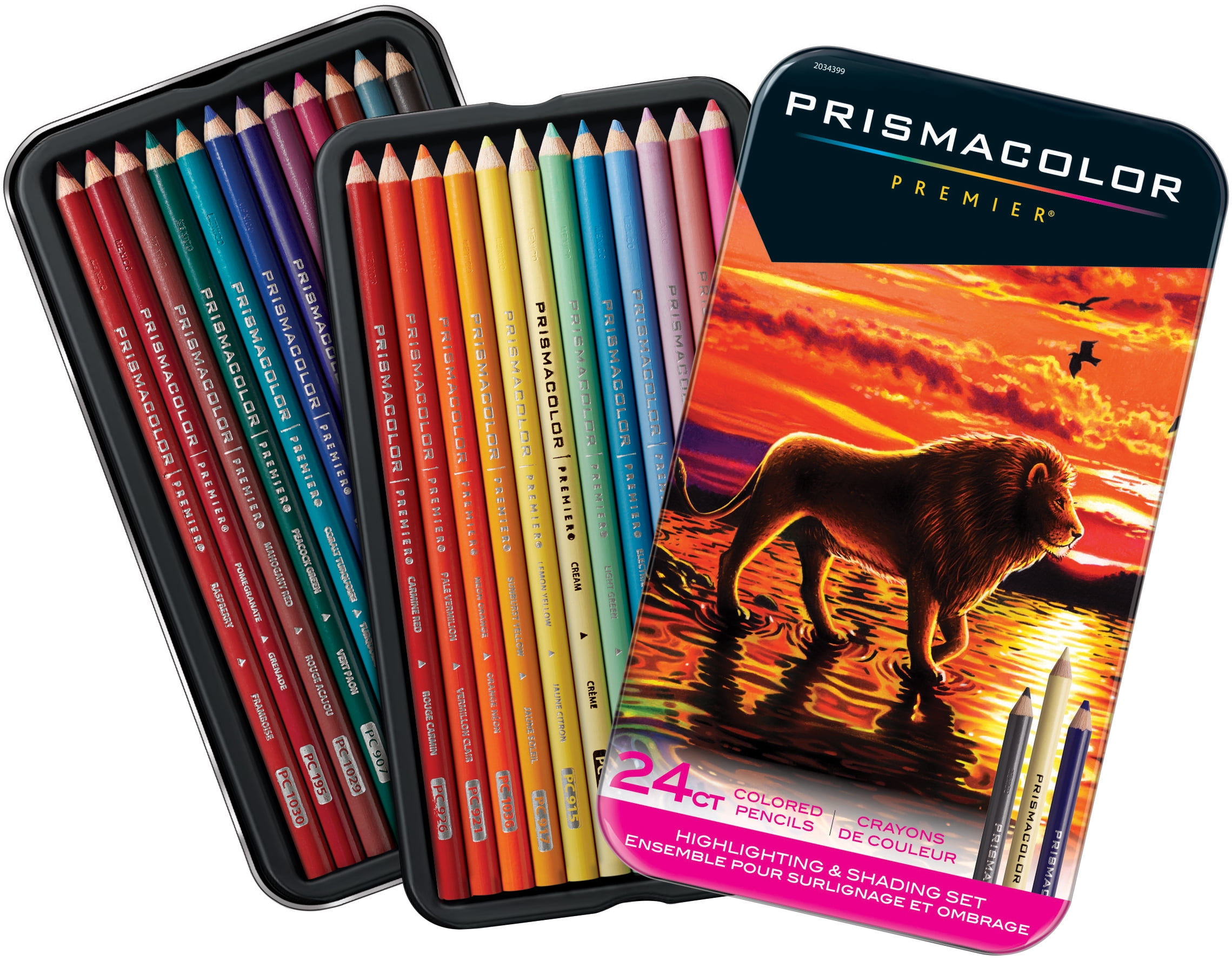 Prismacolor Premier Thick Core Colored Pencil Set, 24-Pencil Set, Highlighting & Shadowing