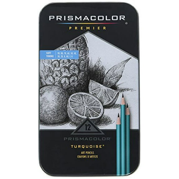 Prismacolor - Premier Turquoise Soft Grade Graphite Pencils,Art Pencils,(1-Pack of 12)