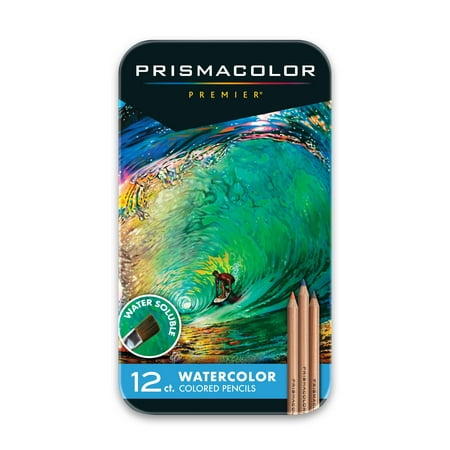 Prismacolor Premier Water-Soluble Colored Pencils, Assorted Colors, 12 Count