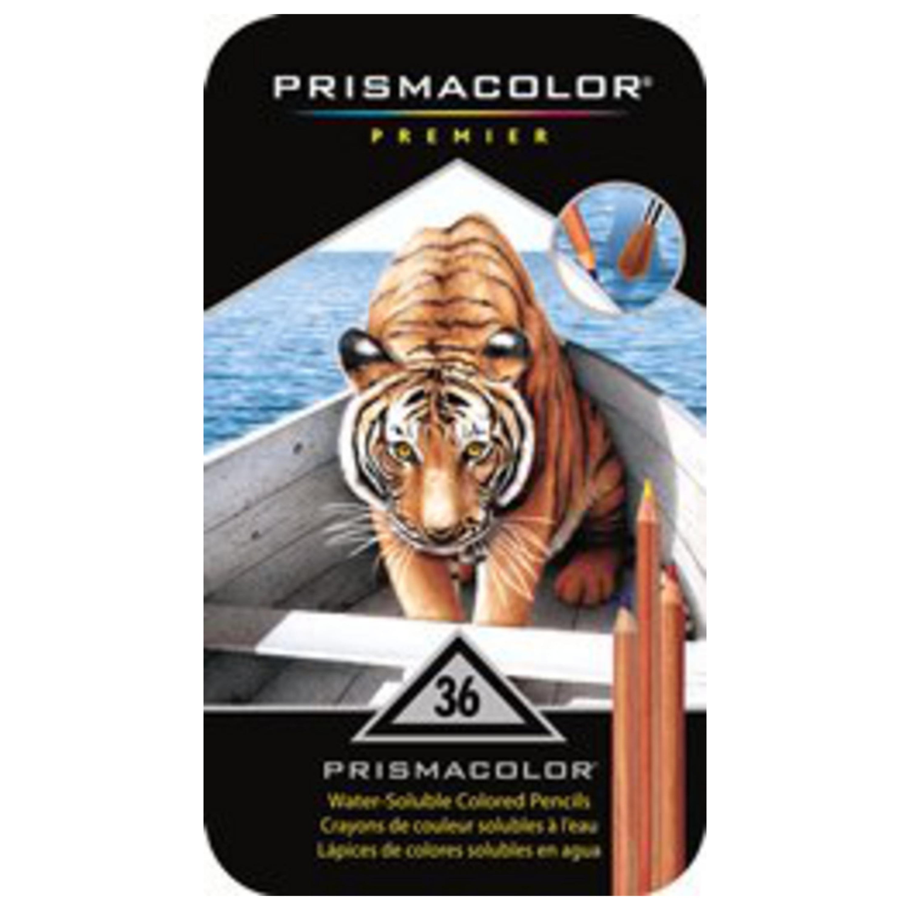 Prismacolor Premier Water Soluble Watercolor Pencils, Assorted Colors, Set  of 36