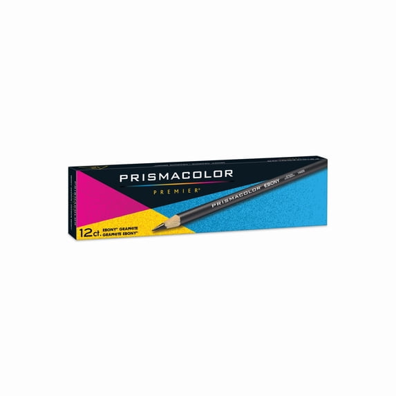 Prismacolor, SAN14420, Ebony Sketching Pencil, 1 Dozen, Matte Black Barrel