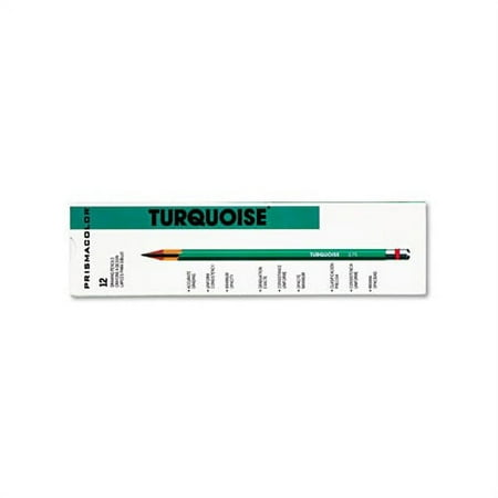 Prismacolor, SAN2262, Turquoise Drawing pencl with out Eraser, 1 Dozen