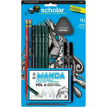 Prismacolor Scholar Manga Drawing Set, 10-Piece Kit