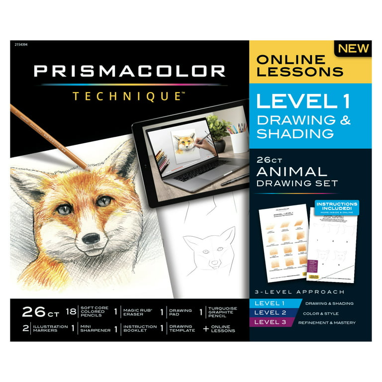 https://i5.walmartimages.com/seo/Prismacolor-Technique-Art-Supplies-Digital-Lessons-Animal-Drawings-Set-Level-1-How-Draw-Animals-Colored-Pencils-Graphite-More-Fox-Drawing-Lesson-26-C_34004d07-a4bf-4a41-b5f7-d8ef13e8446f.ff4823684d757c869c3c5e1f55ee79b6.jpeg?odnHeight=768&odnWidth=768&odnBg=FFFFFF