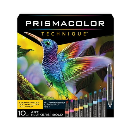 Prismacolor Technique Double-Ended Art Markers, Drawing Tutorials, Assorted Colors, 10 Count