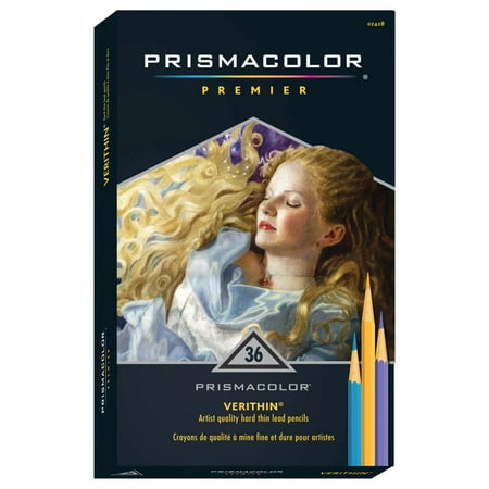 Prismacolor Premier Verithin Colored Pencils, Assorted Colors, 36 Count