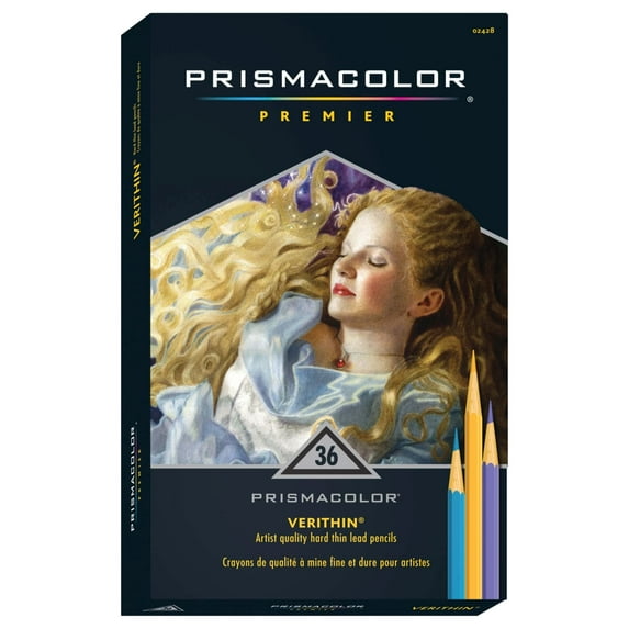 Prismacolor Premier Verithin Colored Pencils, Assorted Colors, 36 Count
