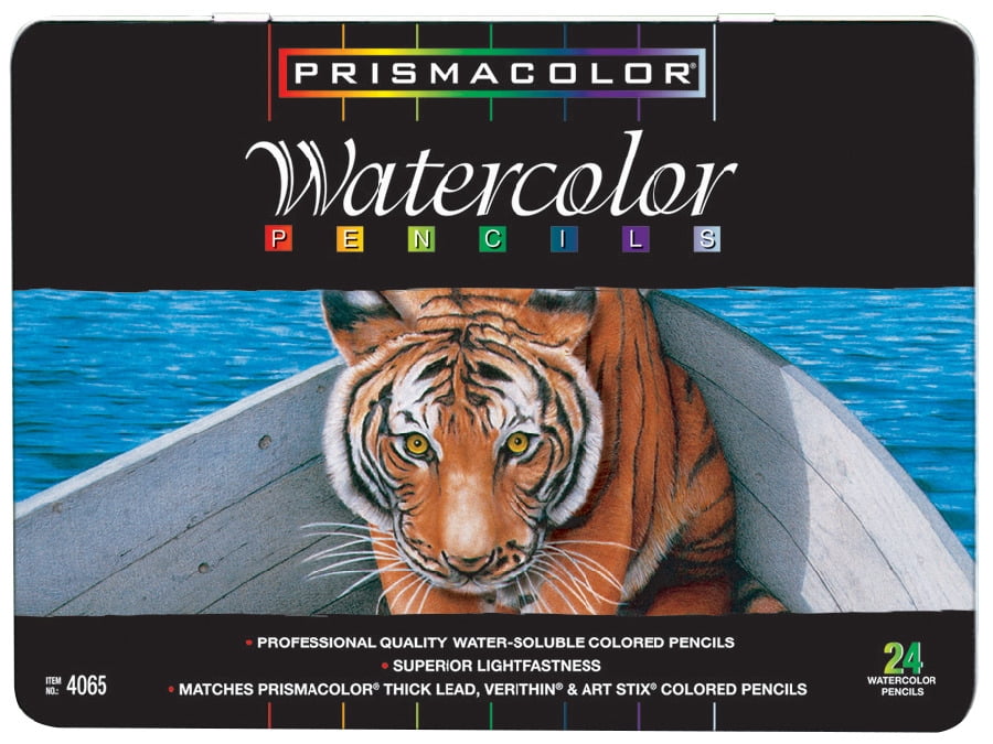 Prismacolor Premier Non-Toxic Water Soluble Watercolor Pencil Set, Assorted Color, Set of 24